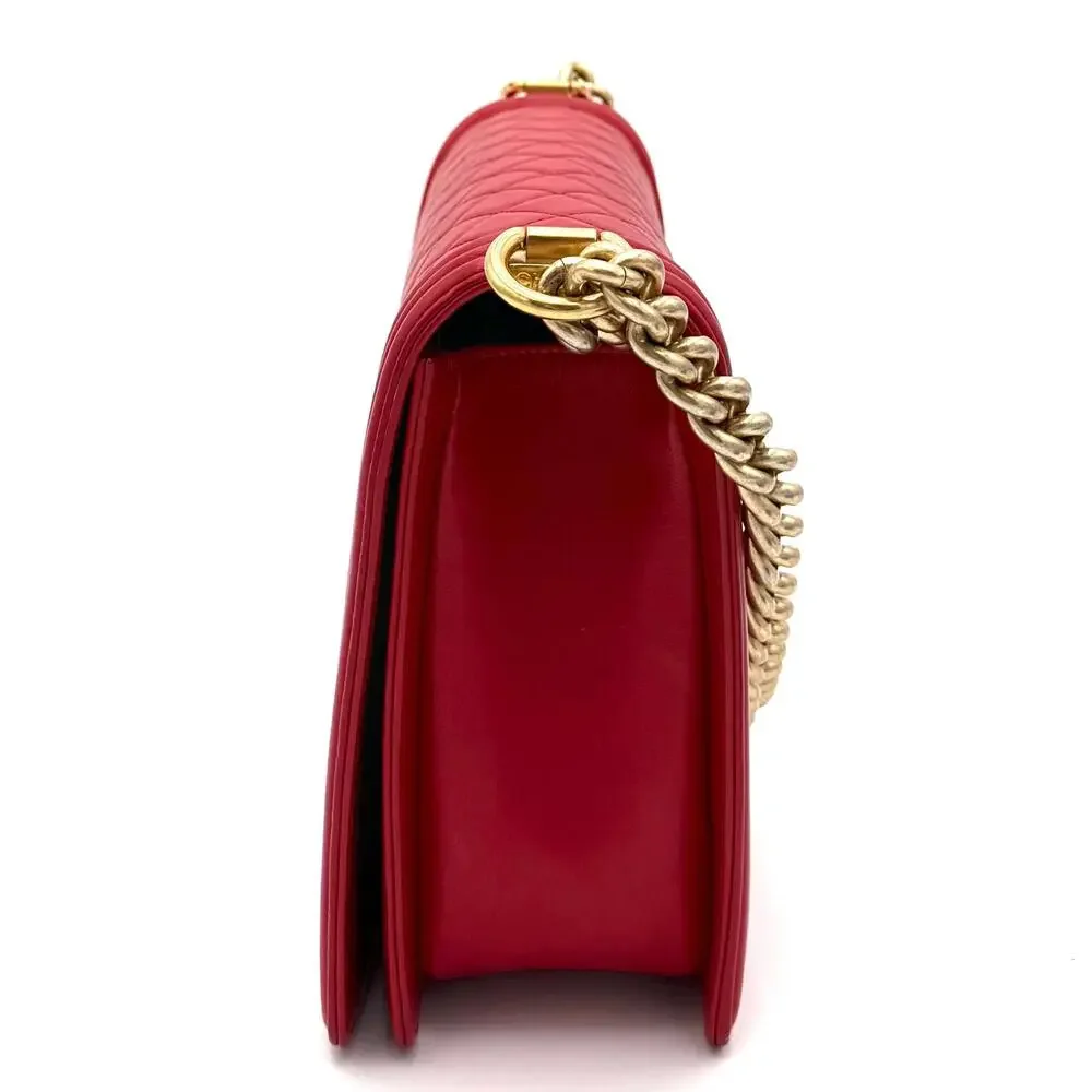 Boy New Medium Lambskin Leather Bag